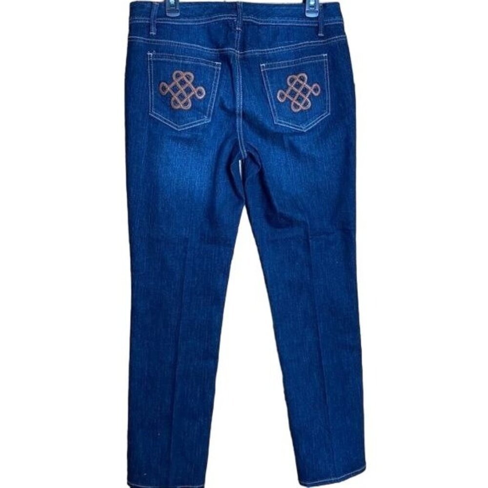 Tommy Hilfiger Blue Spirit Mid Rise Skinny Leg 5 Pocket Jeans Size 10 - Picture 1 of 12